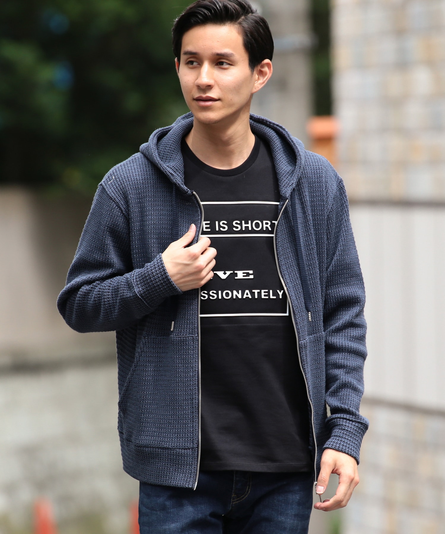 ローゲージ ワッフルパーカー メンズファッション通販 Men S Bigi Online Store メンズビギ オンラインストア