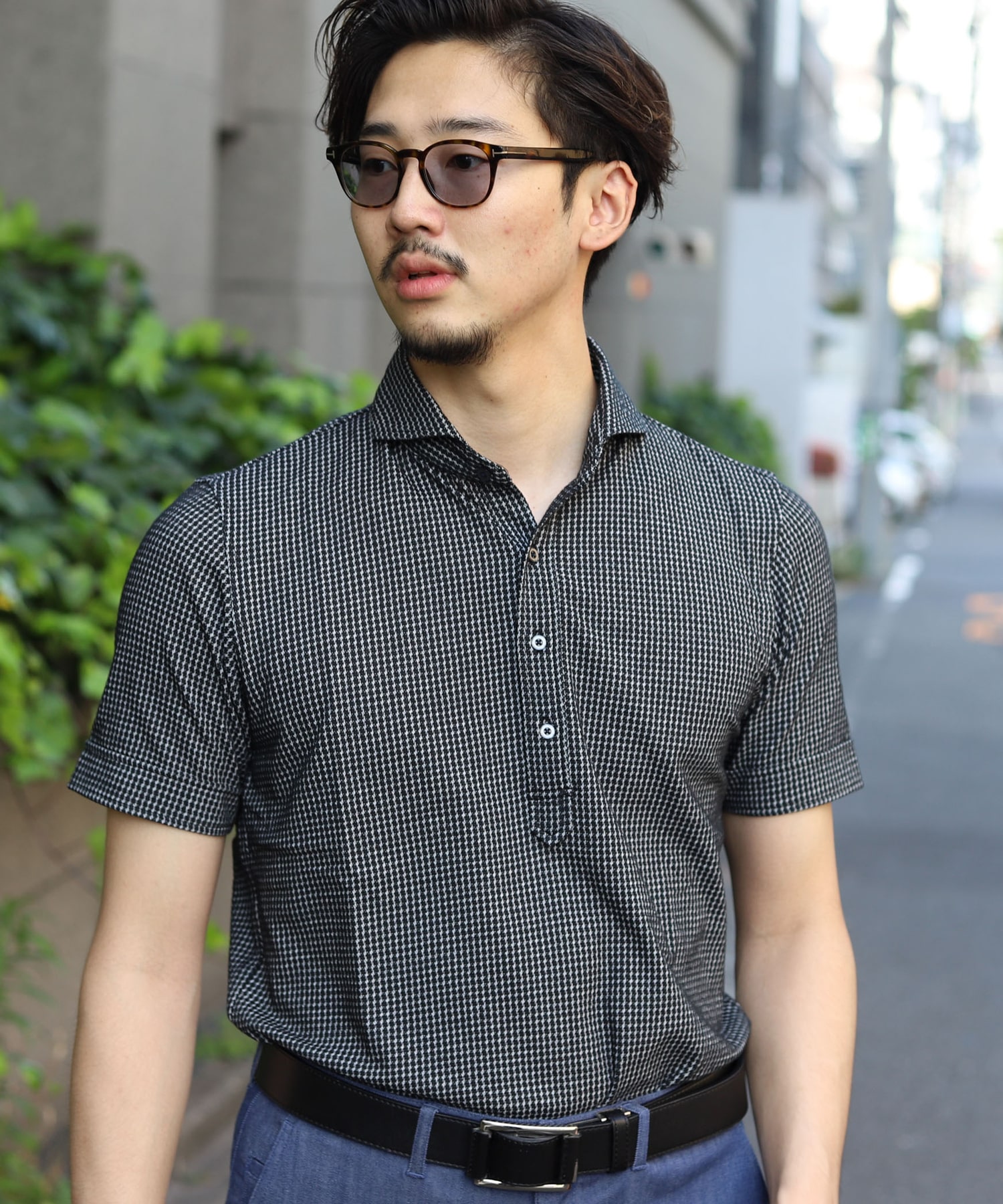 ハウンドトゥース柄ポロシャツ メンズファッション通販 Men S Bigi Online Store メンズビギ オンラインストア