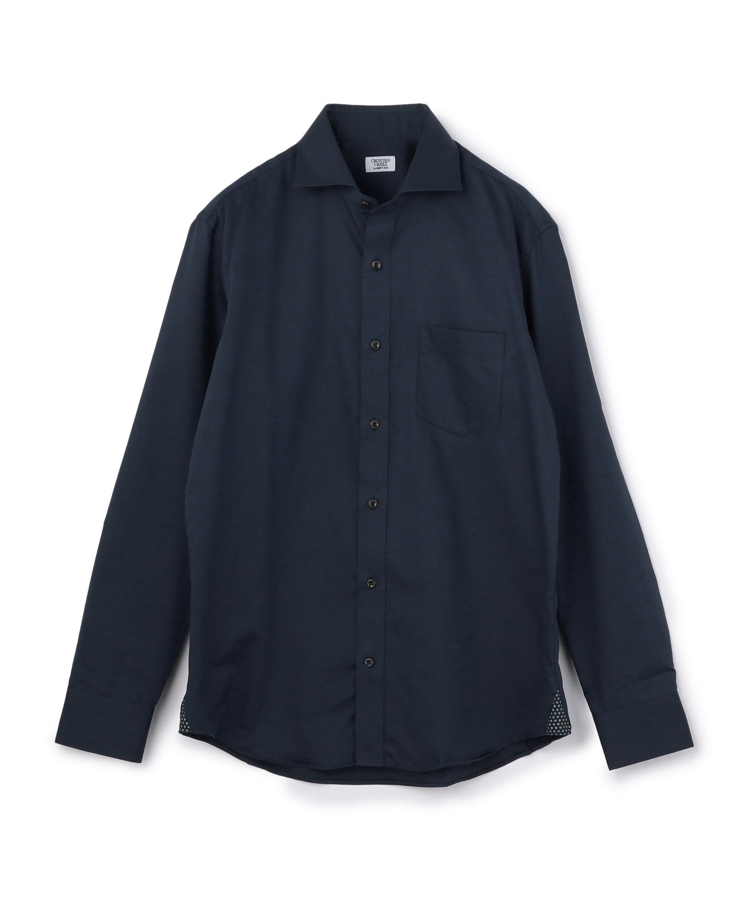 小紋柄ジャガードシャツ ホリゾンタルカラー コットン100 メンズファッション通販 Men S Bigi Online Store メンズビギ オンラインストア