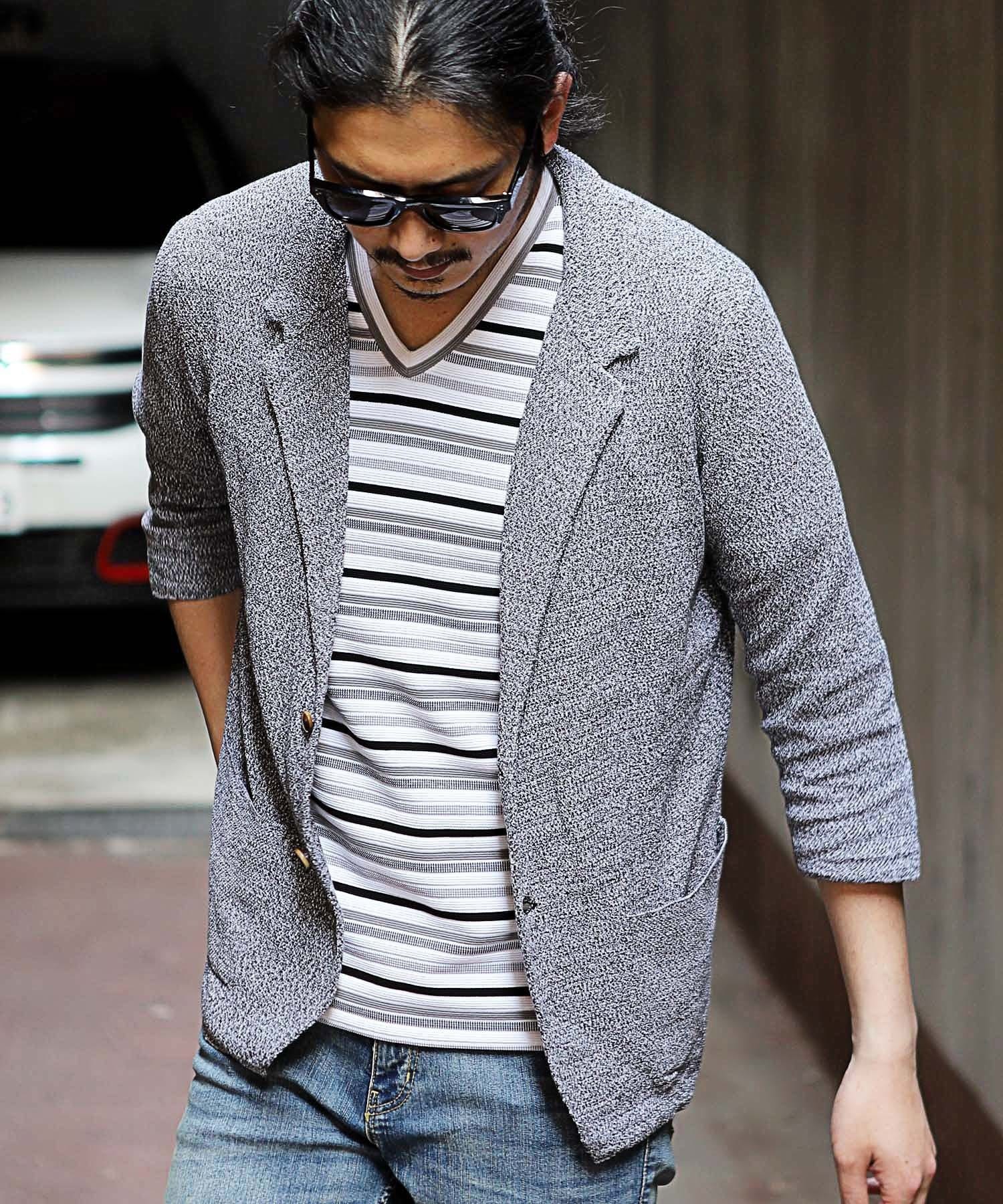 接触冷感 鹿の子編みニットジャケット メンズファッション通販 Men S Bigi Online Store メンズビギ オンラインストア