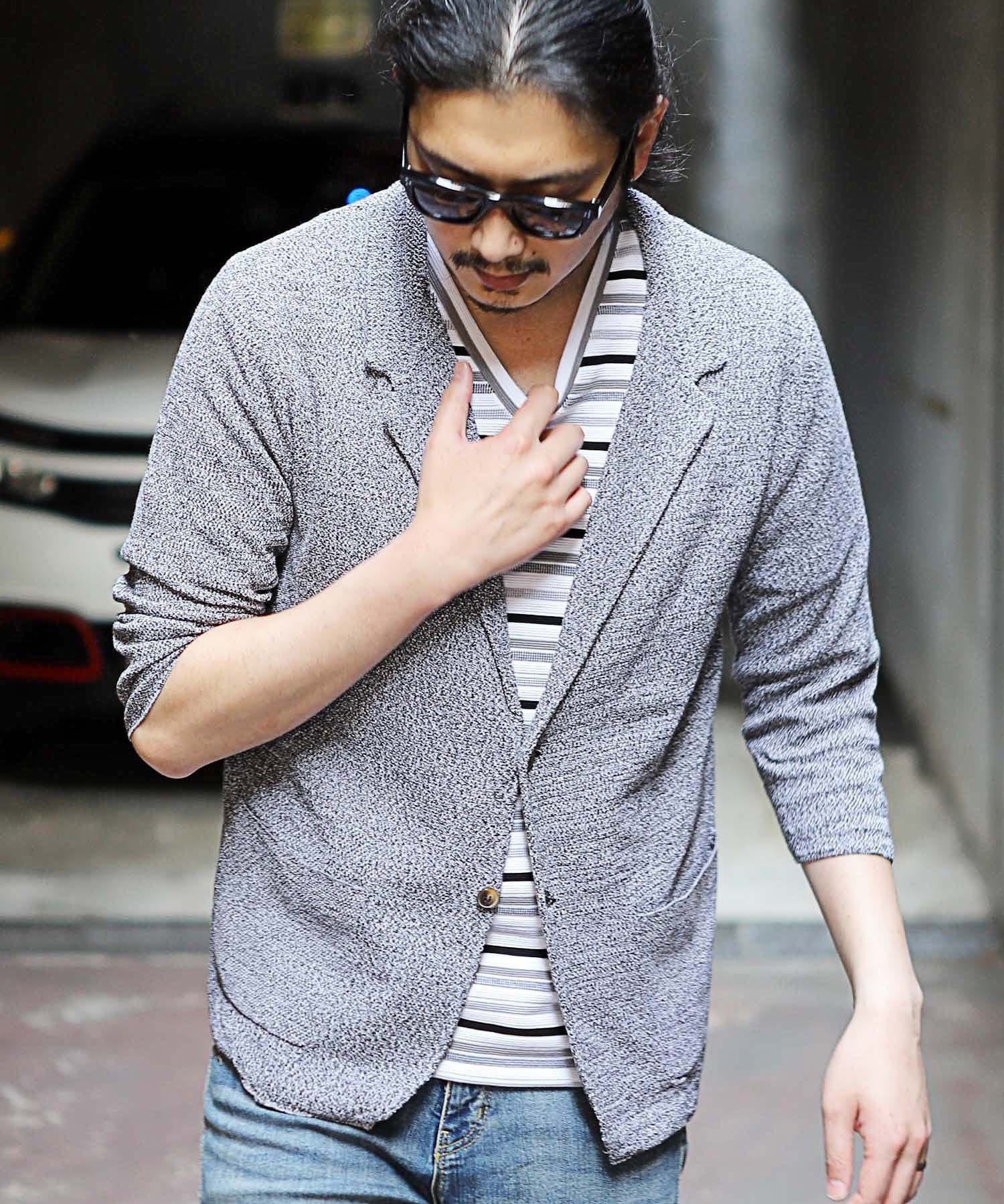 接触冷感 鹿の子編みニットジャケット メンズファッション通販 Men S Bigi Online Store メンズビギ オンラインストア