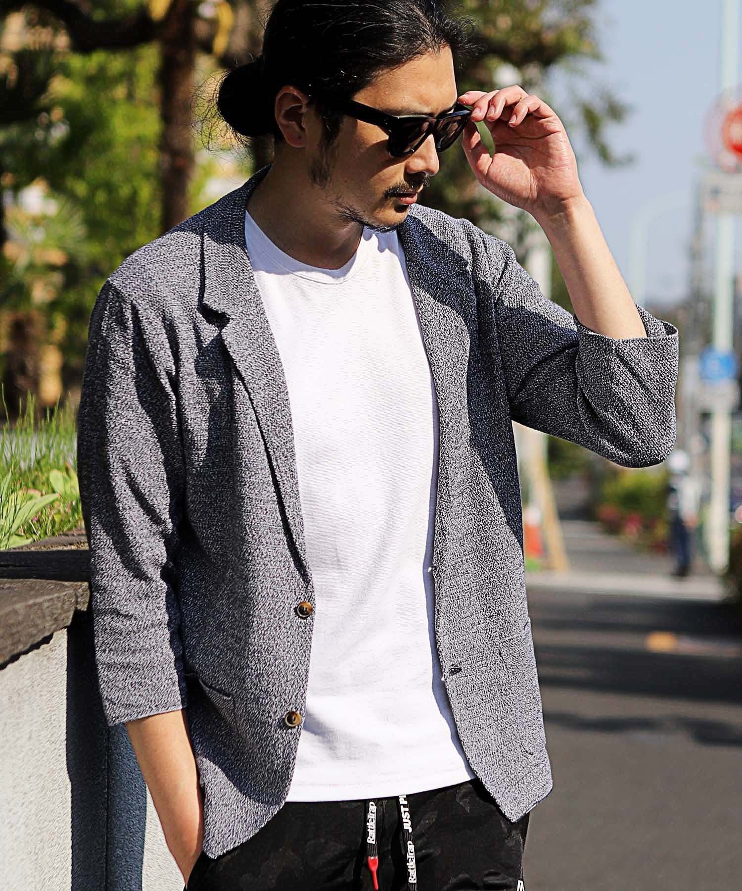 接触冷感 鹿の子編みニットジャケット メンズファッション通販 Men S Bigi Online Store メンズビギ オンラインストア
