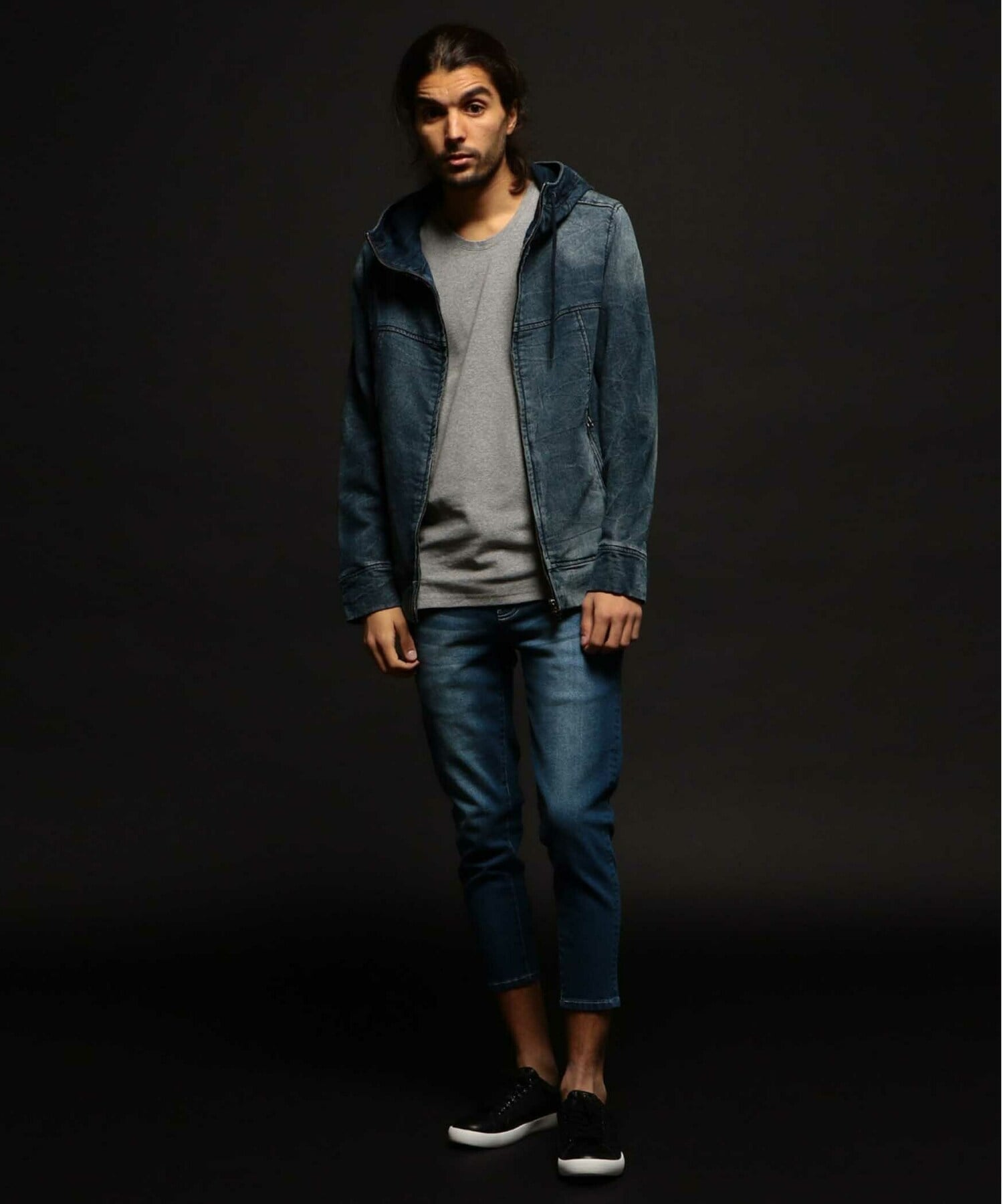 ジャージデニムzipアップパーカ メンズファッション通販 Men S Bigi Online Store メンズビギ オンラインストア