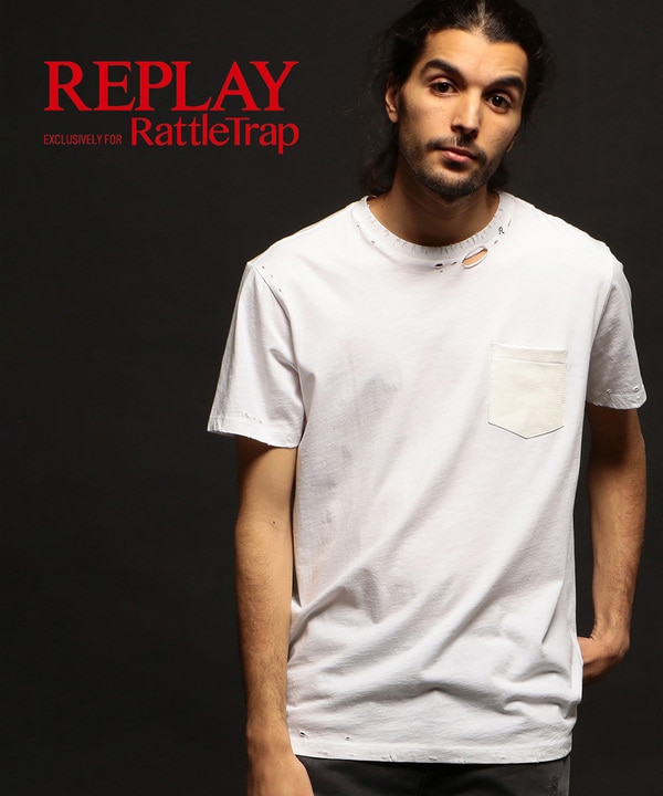 REPLAY×RattleTrap  Garment dyed single jersey 詳細画像 ホワイト 1