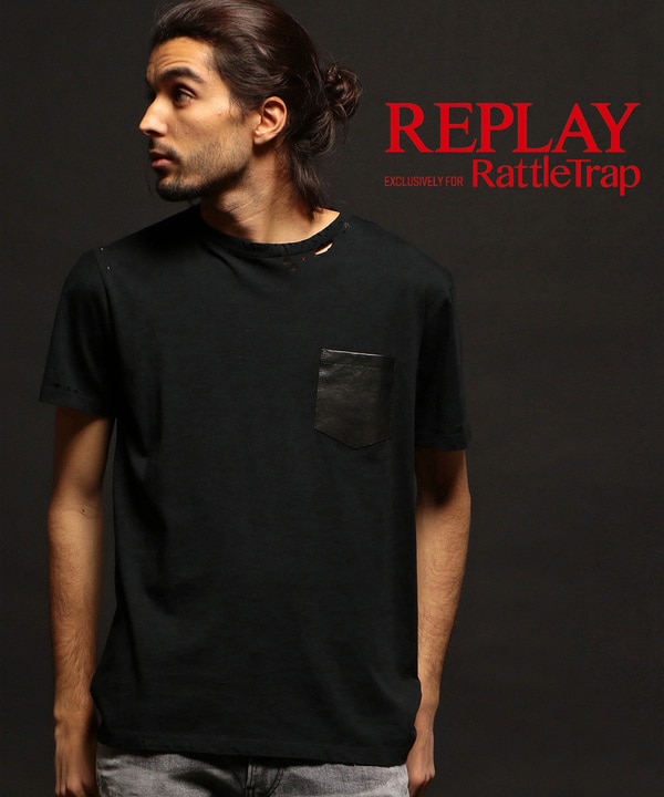 REPLAY×RattleTrap  Garment dyed single jersey 詳細画像 ブラック 1