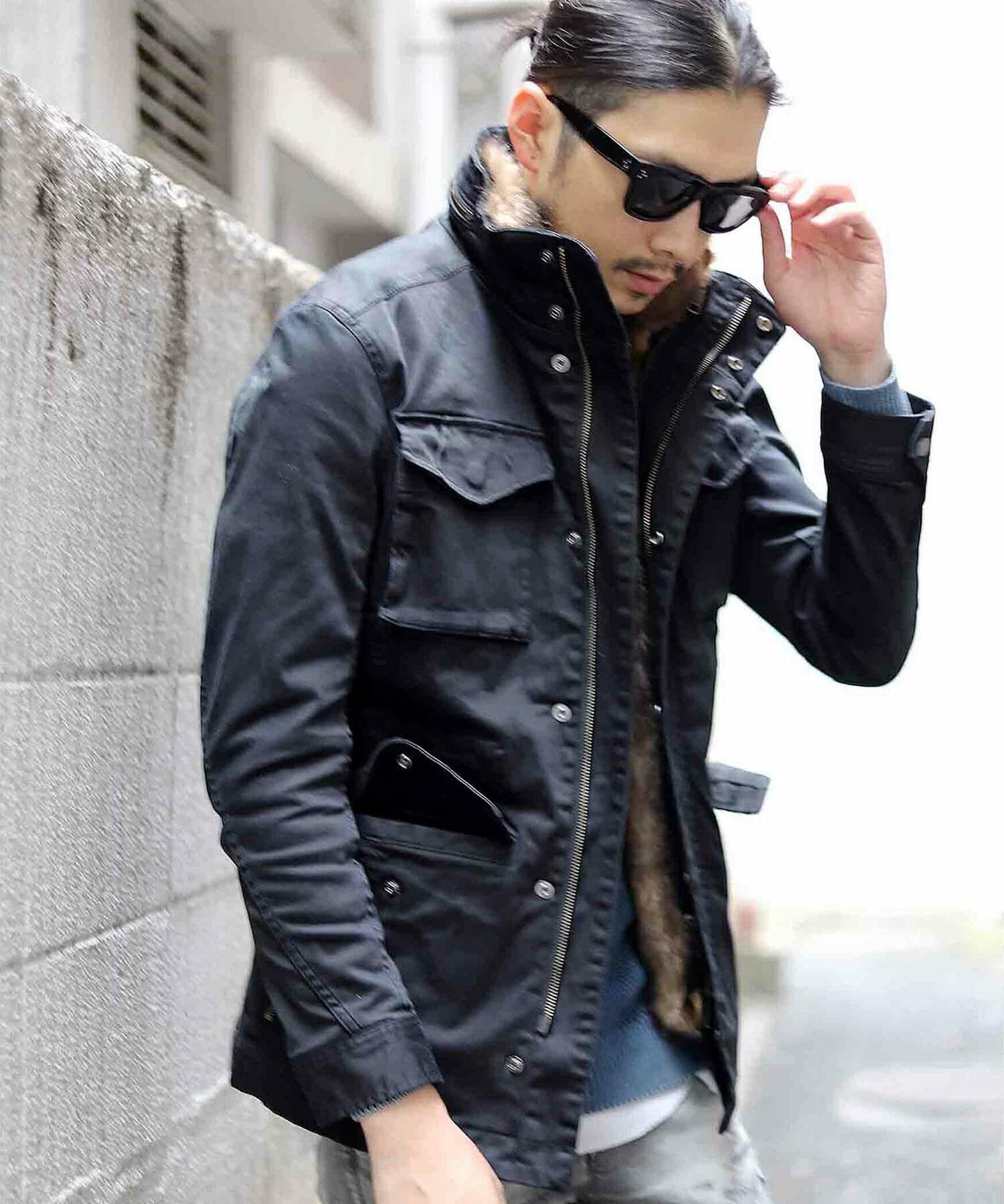 M 65ファーライナー付ブルゾン メンズファッション通販 Men S Bigi Online Store メンズビギ オンラインストア