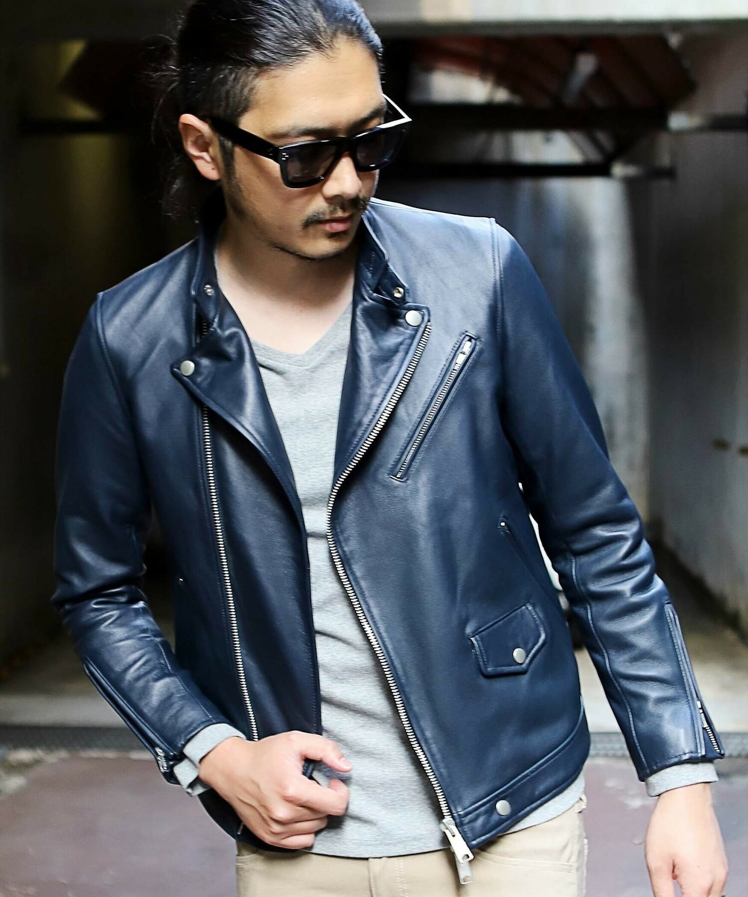 セミダブルレザーライダースジャケット メンズファッション通販 Men S Bigi Online Store メンズビギ オンラインストア