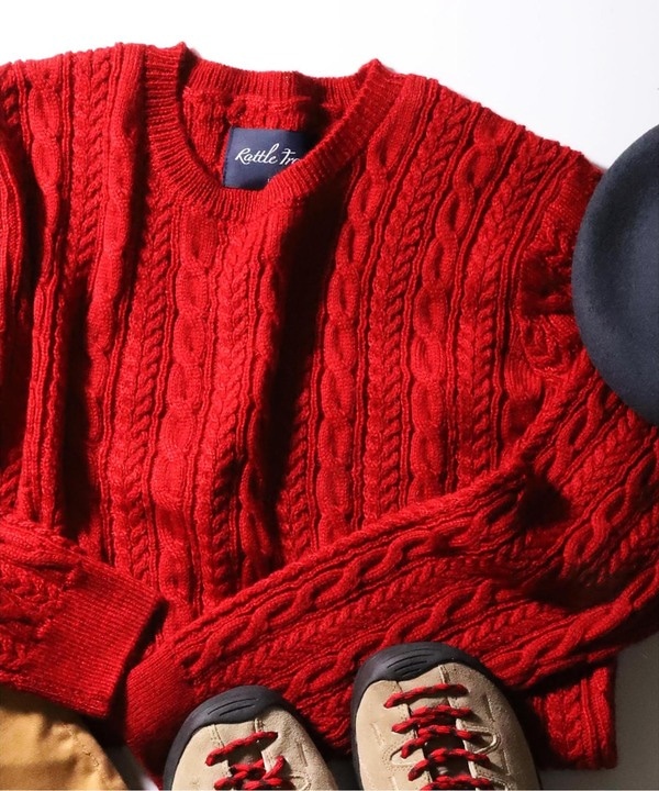 ケーブル編みクルーネックニット メンズファッション通販 Men S Bigi Online Store メンズビギ オンラインストア