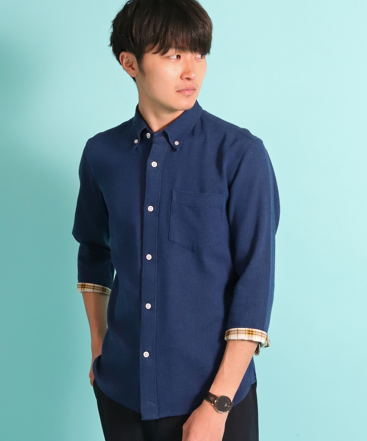 Cool Max パナマ ボタンダウン7分袖シャツ メンズファッション通販 Men S Bigi Online Store メンズビギ オンラインストア