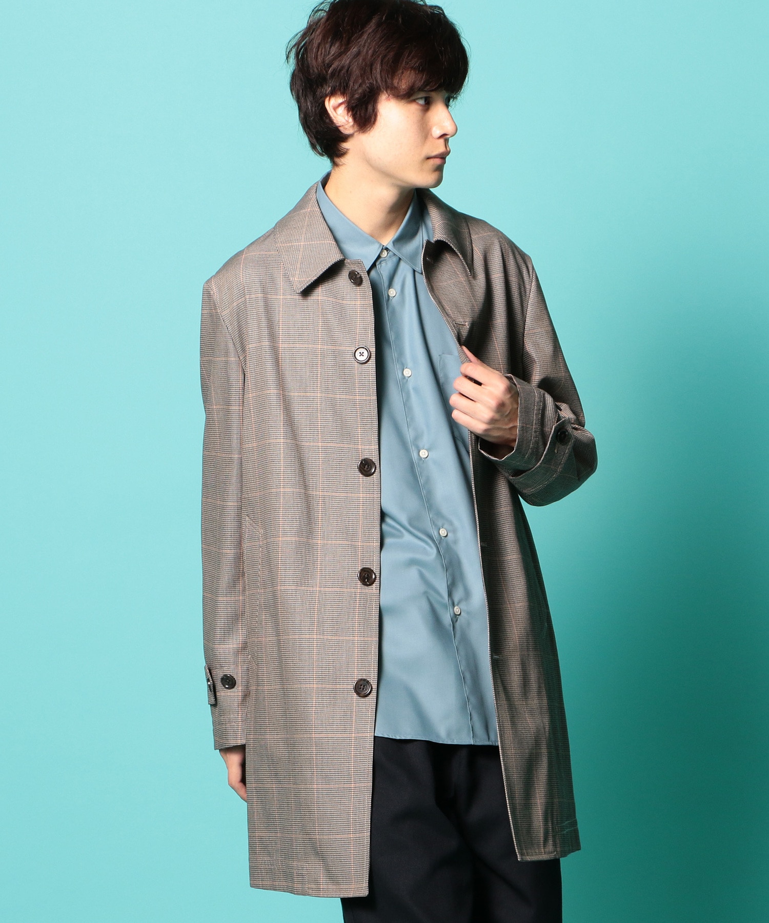 Aラインレギュラーカラー7分袖シャツ Japan Fabric メンズファッション通販 Men S Bigi Online Store メンズビギ オンラインストア