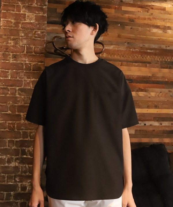 クルーネックポケットtシャツ Linen Touch Polyester メンズファッション通販 Men S Bigi Online Store メンズビギ オンラインストア
