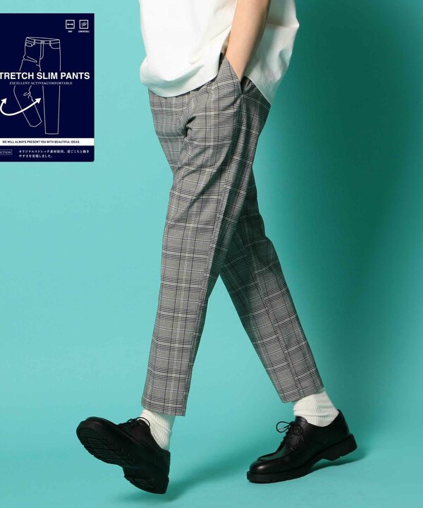 ストレッチスリムイージーパンツ チェック柄 メンズファッション通販 Men S Bigi Online Store メンズビギ オンラインストア