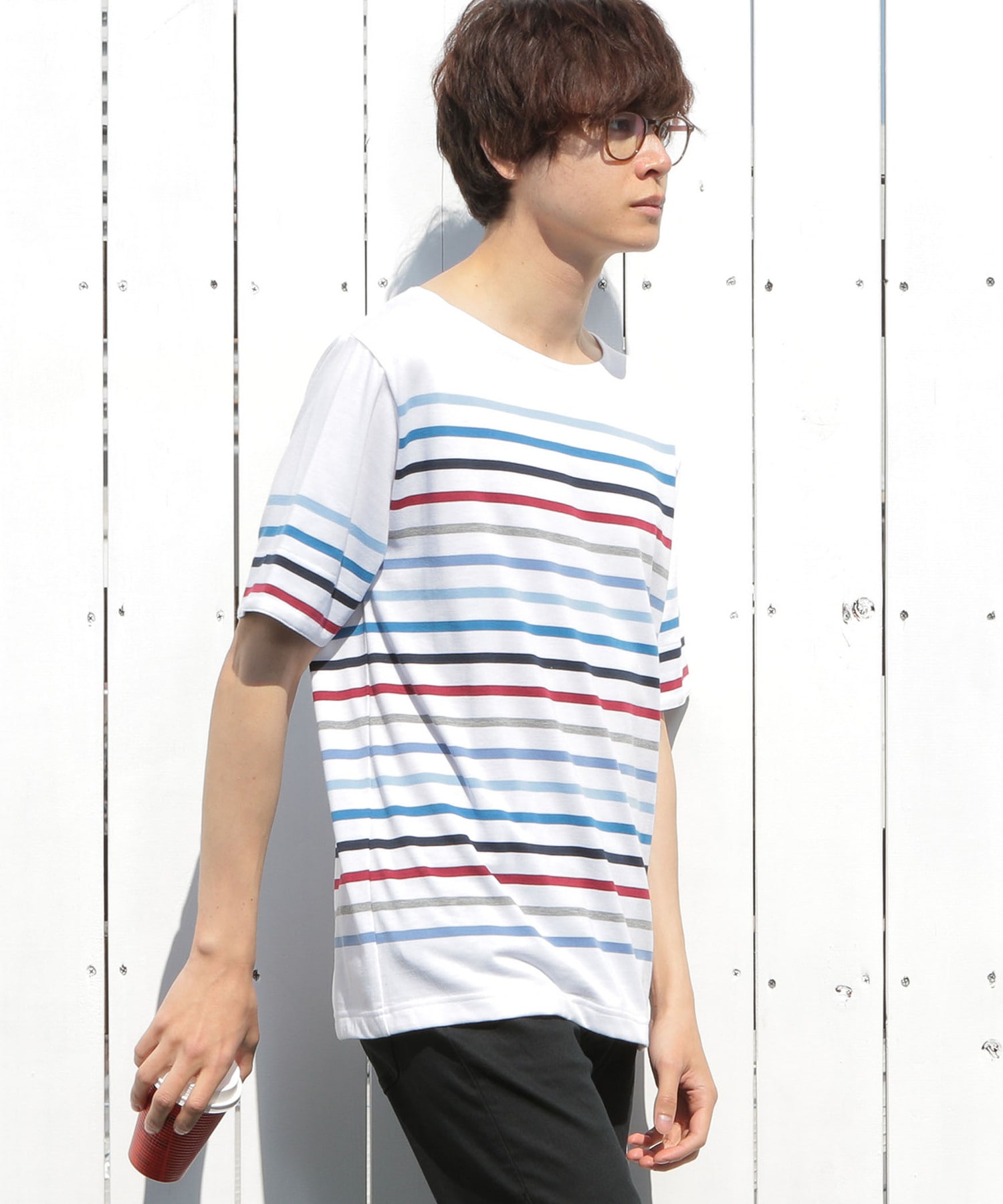 マルチボーダーボートネックtシャツ メンズファッション通販 Men S Bigi Online Store メンズビギ オンラインストア