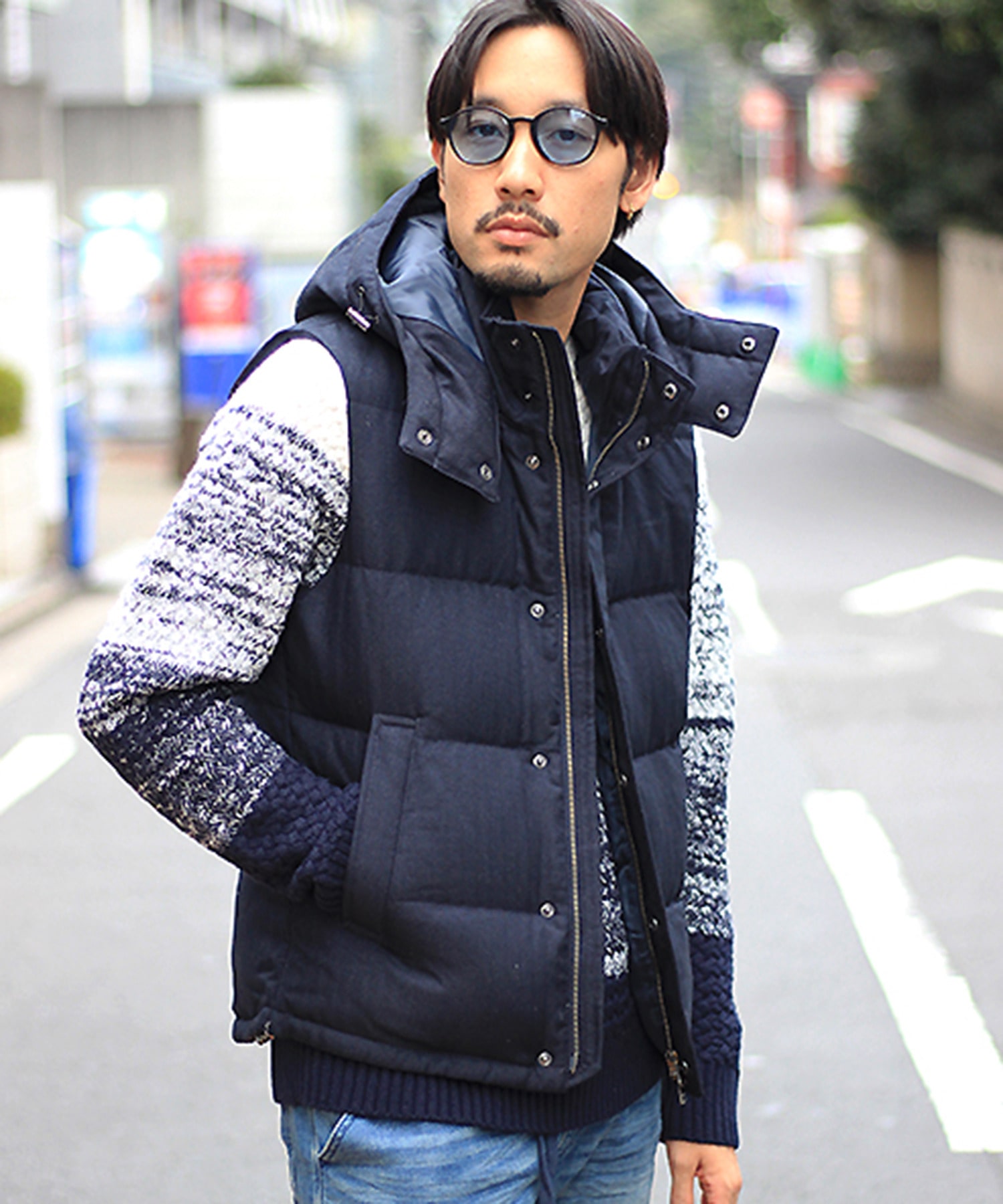 フード着脱可能2way仕様 ダウンベスト メンズファッション通販 Men S Bigi Online Store メンズビギ オンラインストア