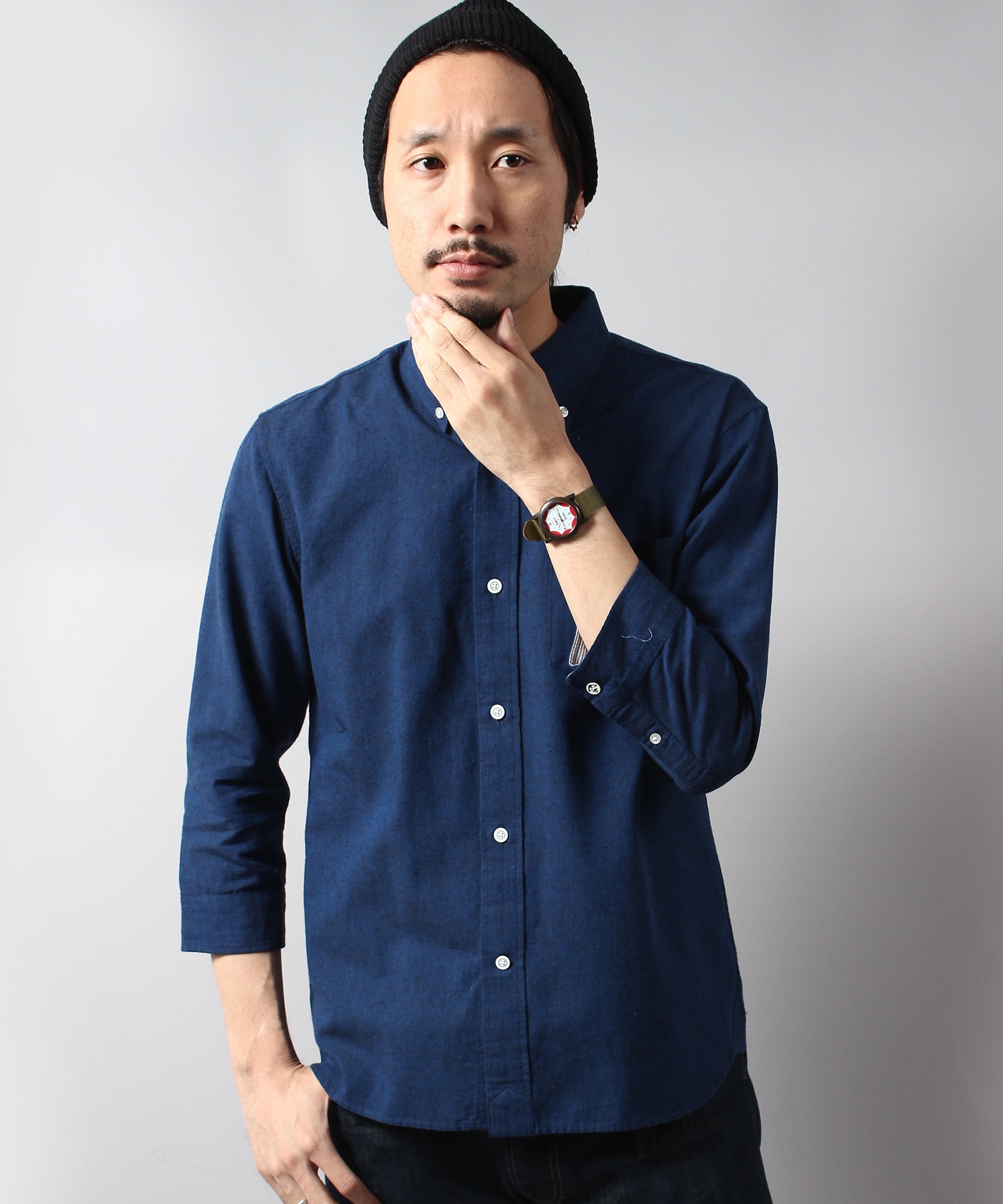 フレンチリネン7分袖ボタンダウンシャツ メンズファッション通販 Men S Bigi Online Store メンズビギ オンラインストア