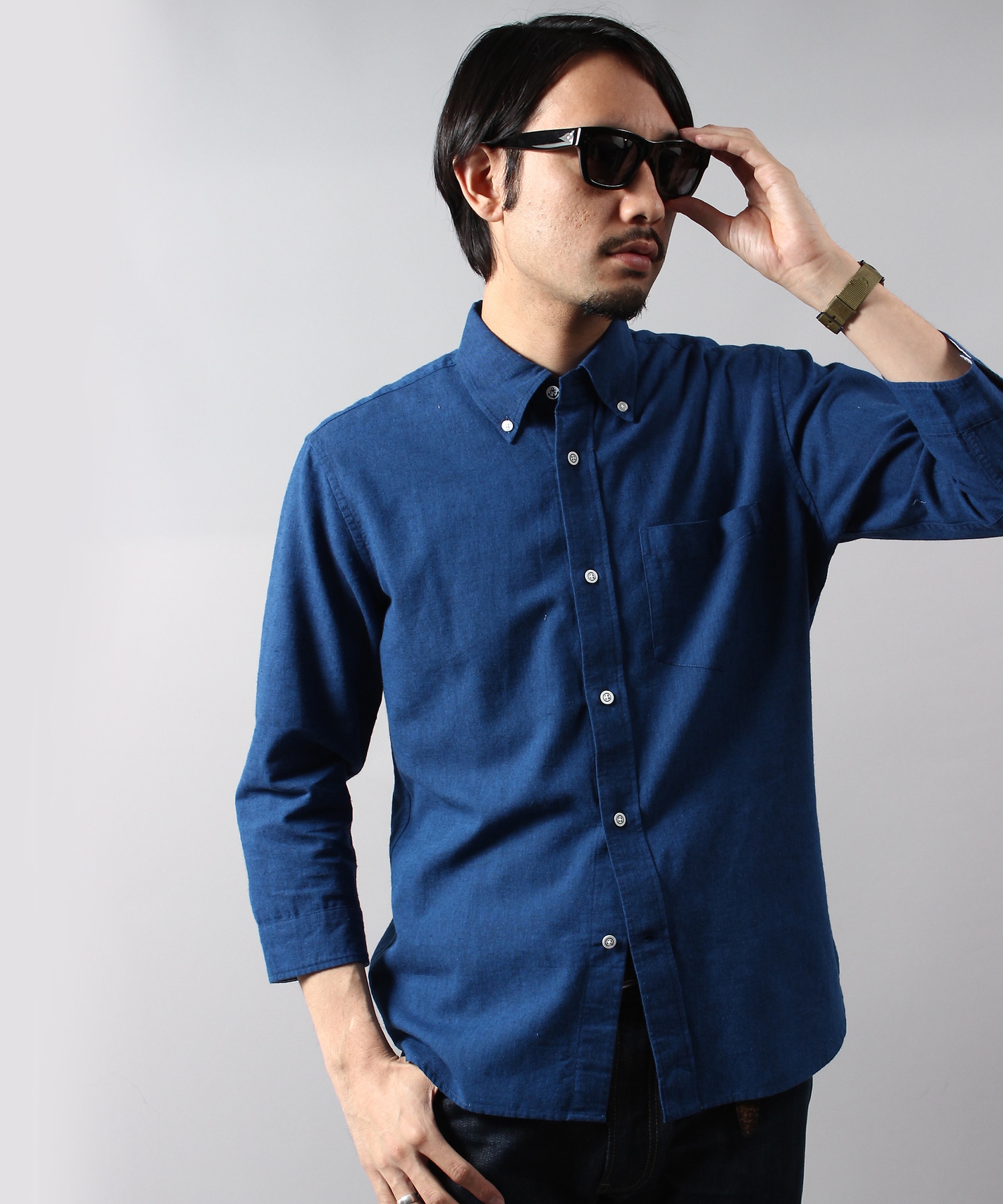 フレンチリネン7分袖ボタンダウンシャツ メンズファッション通販 Men S Bigi Online Store メンズビギ オンラインストア