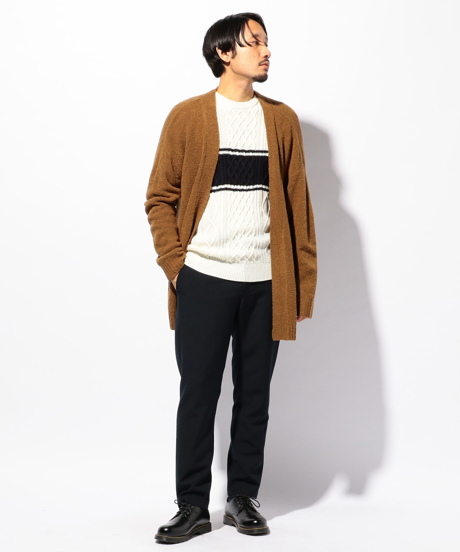 Smart12月号掲載 中川大志さん着用商品 ブークレボタンレスカーディガン メンズファッション通販 Men S Bigi Online Store メンズビギ オンラインストア