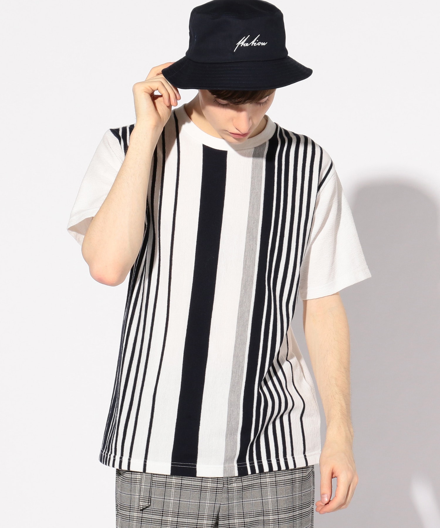 梨地ボーダーマルチストライプtシャツ メンズファッション通販 Men S Bigi Online Store メンズビギ オンラインストア