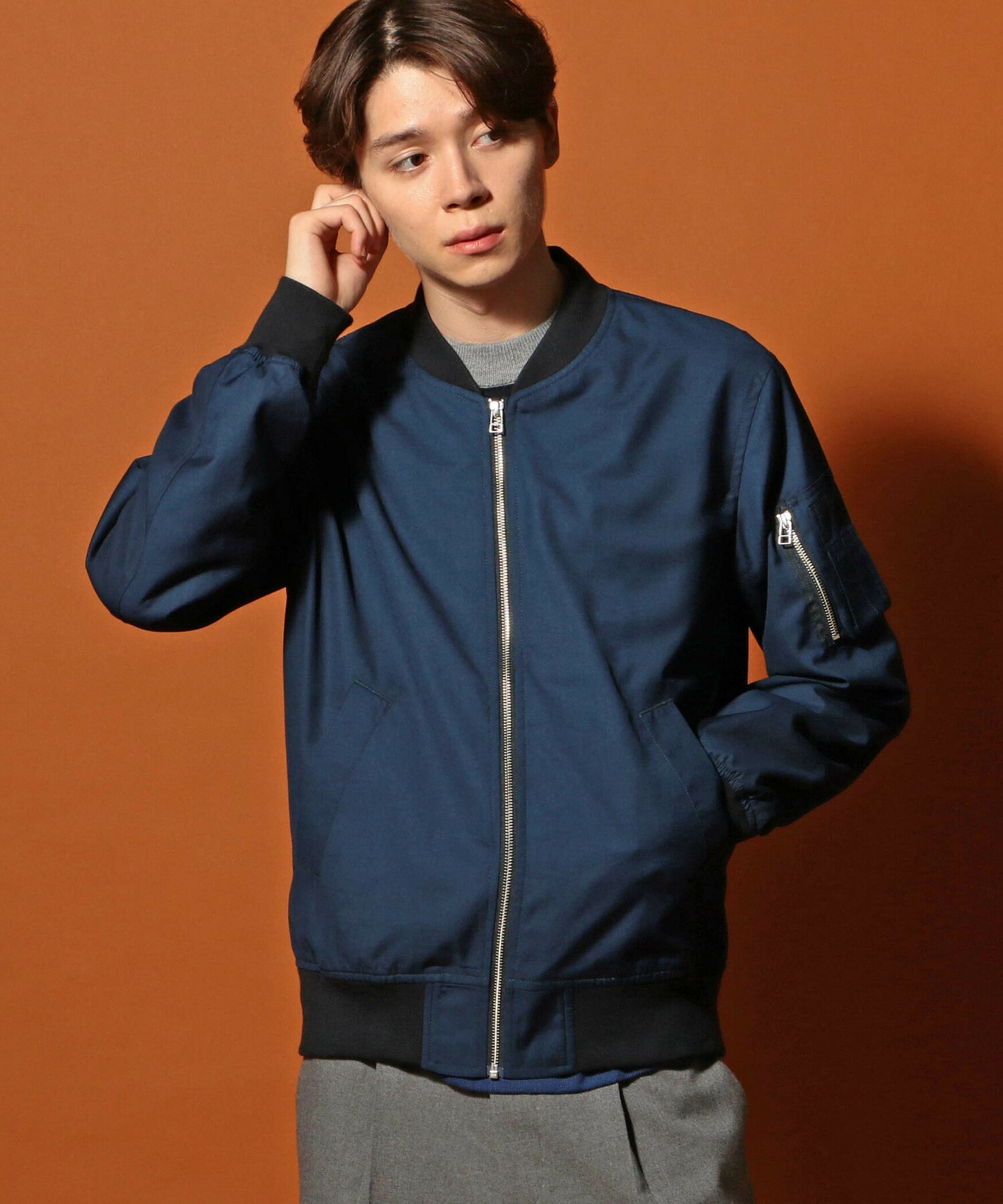 ツイルma 1ブルゾン 新色追加 メンズファッション通販 Men S Bigi Online Store メンズビギ オンラインストア