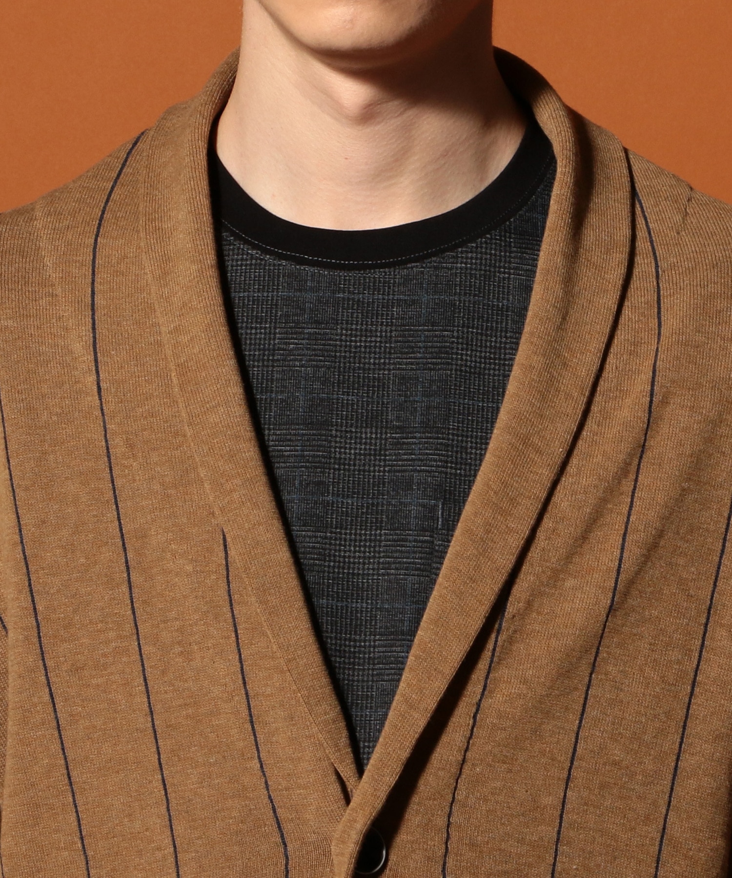 ストライプショールカラーカーディガン Hand Washable メンズファッション通販 Men S Bigi Online Store メンズビギ オンラインストア