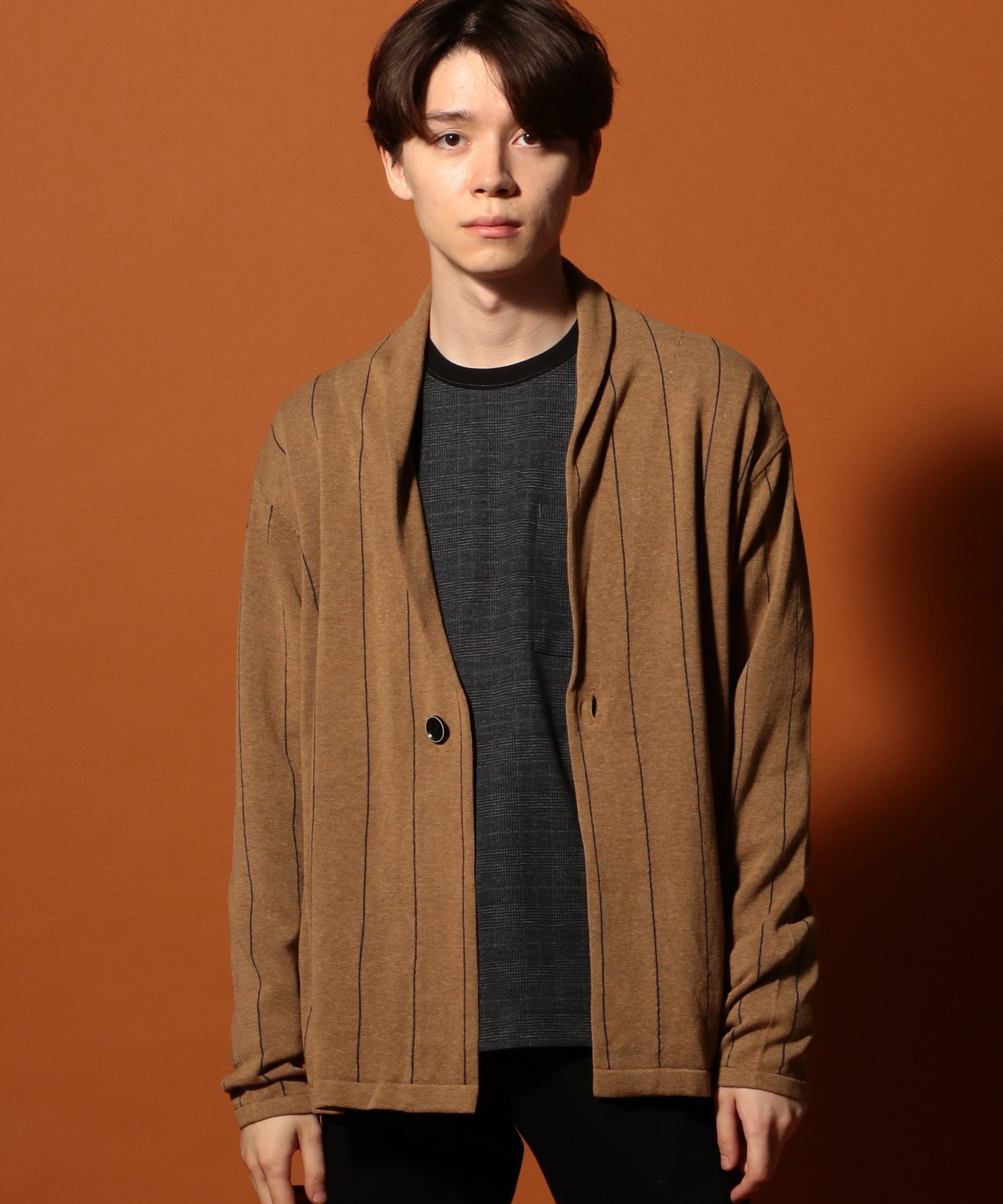 ストライプショールカラーカーディガン Hand Washable メンズファッション通販 Men S Bigi Online Store メンズビギ オンラインストア